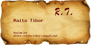 Raits Tibor névjegykártya